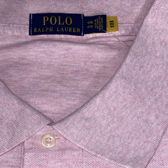 RALPH LAUREN POLO MENS PINK 4XB NWT GOLF SPRING SUMMER SHIRT TENNIS BIG TALL - Picture 9 of 14